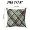 Moss Plaid Square Jacquard Pillow Cover for Sofa Office Waist Cushion Cover Home Decorative Pillowcase