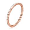 New Trendy Rainbow Simulated Diamond Stackable 925 Sterling Silver Eternity Ring for Women Wedding Finger Band Gift Z30