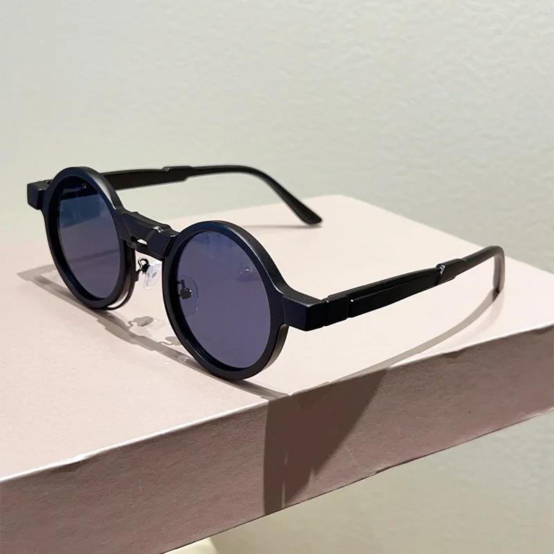 Luxury Brand Designer Round Steampunk Sunglasses Women For Men Fashion Vintage Travel Sun Glasses Popular Hip Hop Eyewear Uv400