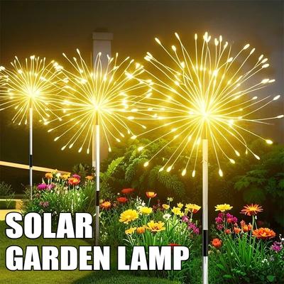 1PC Outdoor Solar Pathway Lights Waterproof Garden 8 Modes Fairy String Lamp Christmas Solar Light for Outdoor Holiday Decor Christmas Light