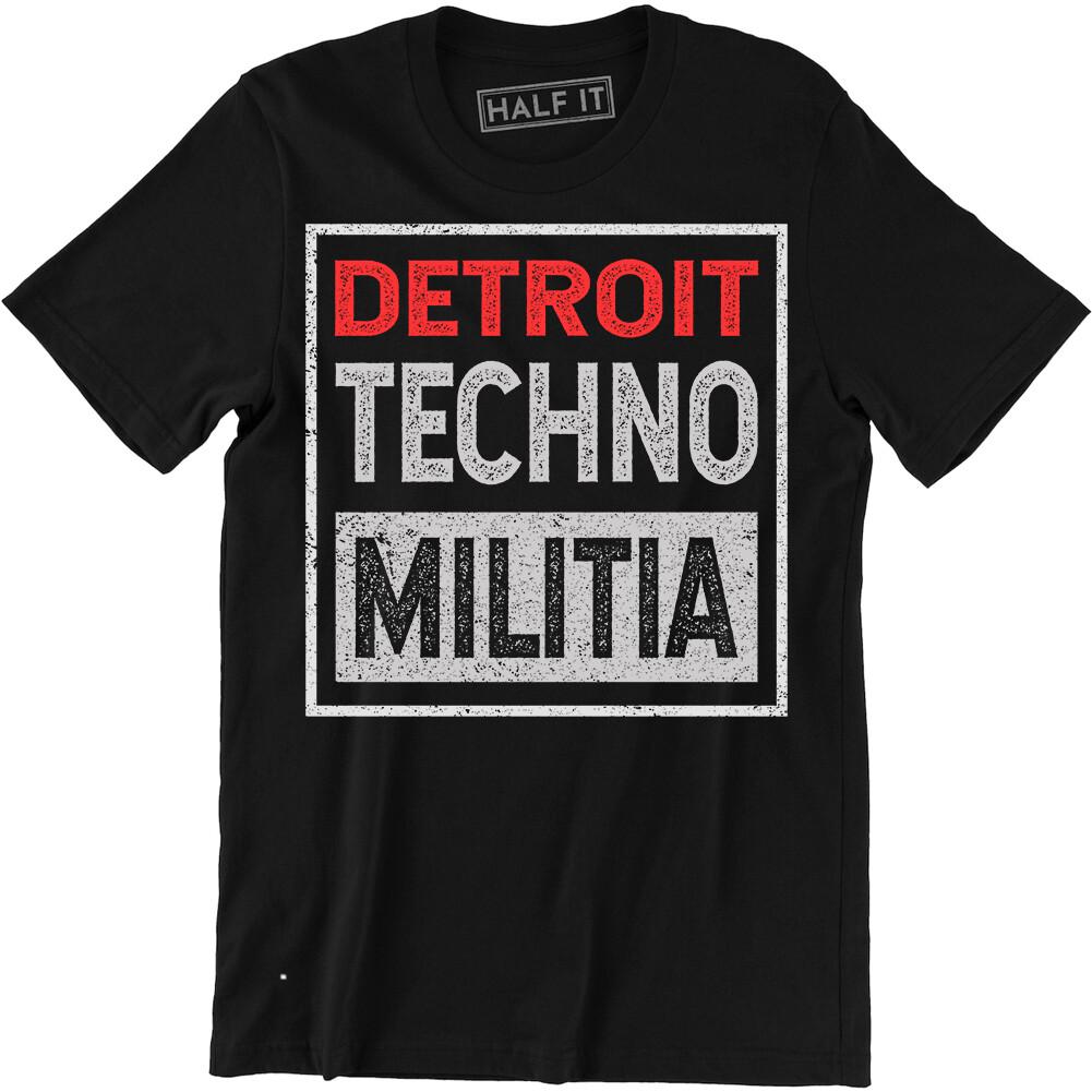 Detroit Techno Militia T-Shirt - EDM Underground Resistance House Music Tee Mens XL