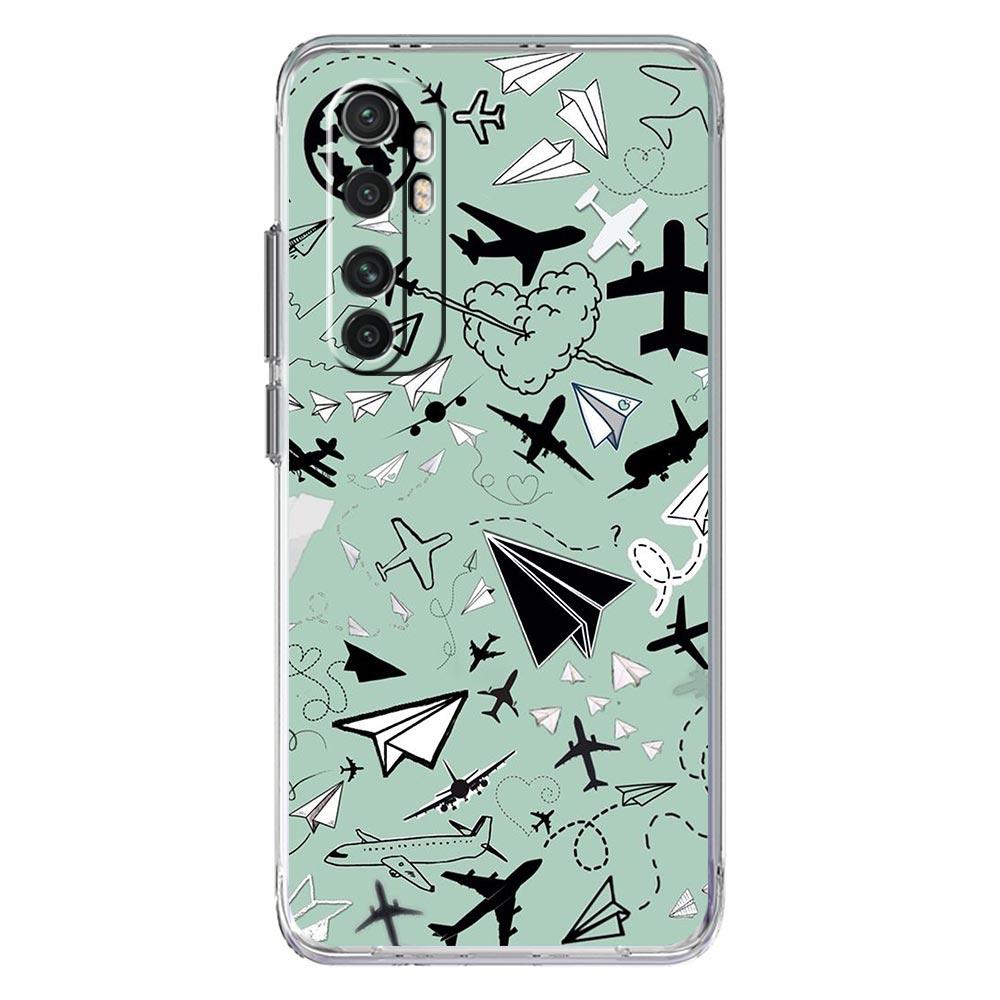 Premium Airplane Pattern Phone Case For Xiaomi Mi Poco X6 X5 NFC X3 F6 F5 Pro F4 F3 15 14T 14 13T 12T 12 13 Lite 11 Clear Cover