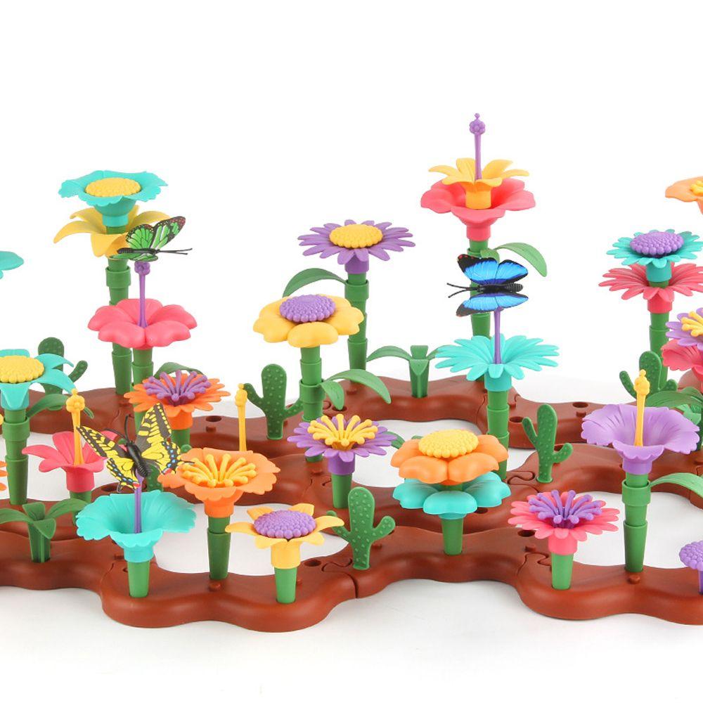 Flower Arrangement Toys Interconnecting Blocks Toys Building Garden Game Growing Flower Blocks