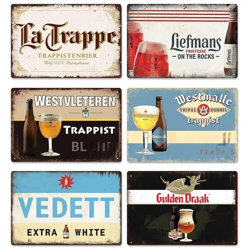 Plechová cedule Značka piva Kovová cedule Dekorativní nástěnná cedule pro hospodu Kuchyň Bar Klub Vintage Retro styl Domácí dekorace