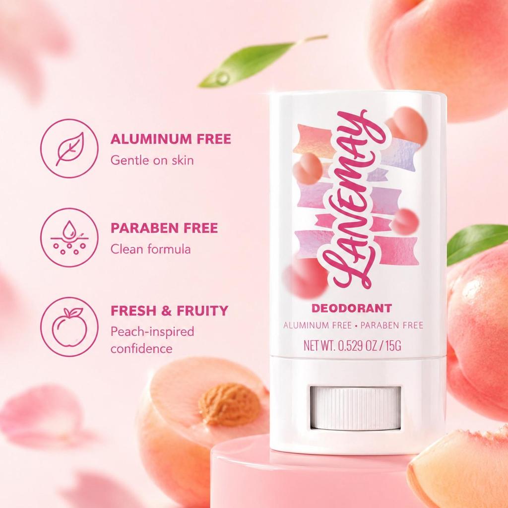 Deodorant Stick-Aluminum & Paraben-Free, Gentle On Skin-Peach-Inspired Confidence-Suitable For All Skin Types, 15g