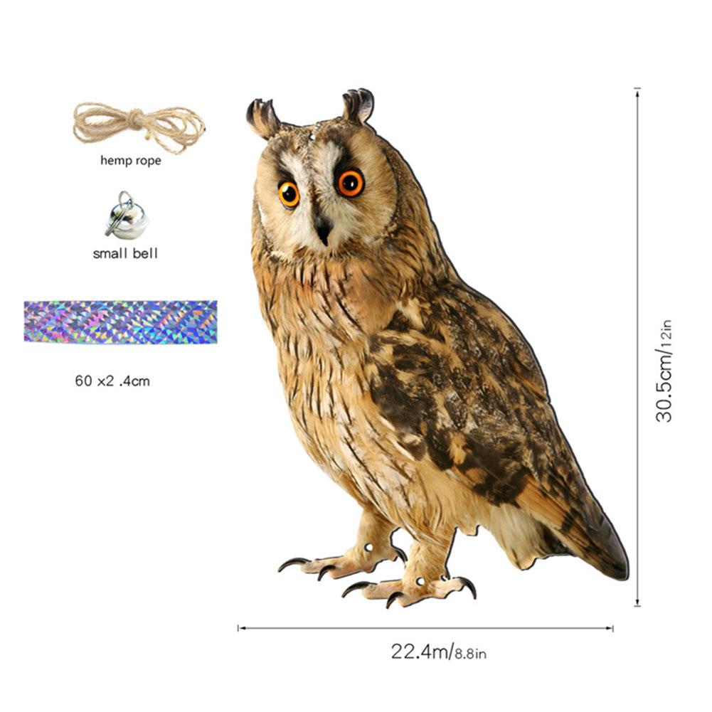 Fake Owls Decoy Scare Birds Control Away Home Garden Owl Scarer Pendant Bird Repellents Bell Pastoral Orchard Bird Scare