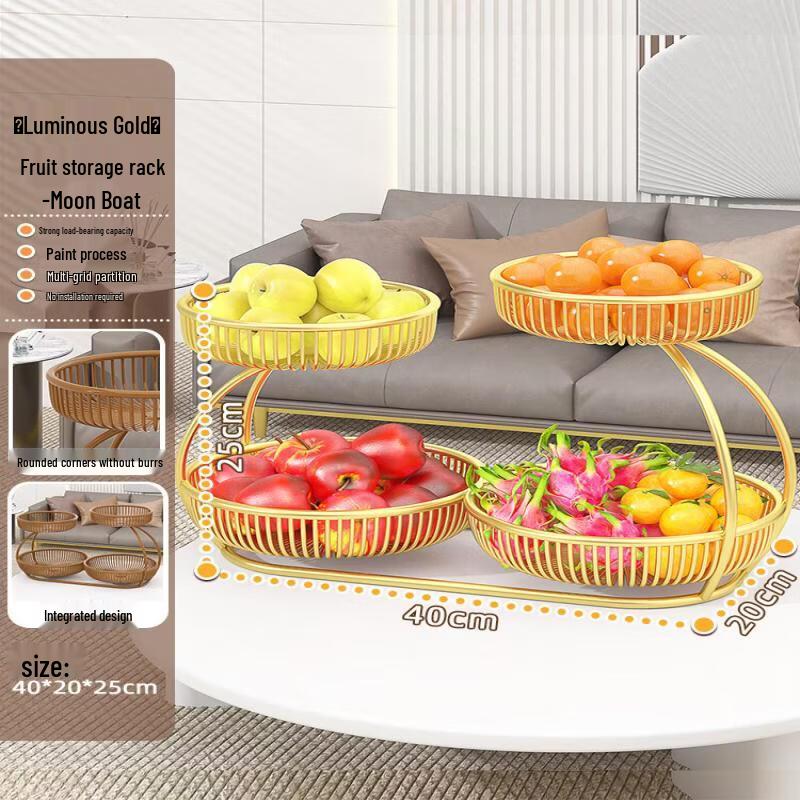 Modern Melamine Fruit & Snack Display Basket