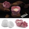 3D Rosen Kerzenglas Beton Silikonformen mit Deckel Kristallharzformen Blumen Kerzenhalter Aufbewahrungsbox Zementform Heimdeko