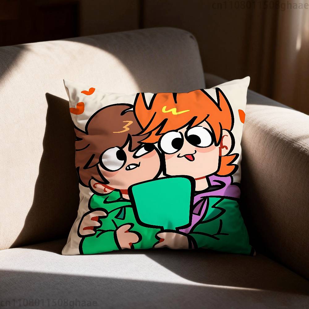 Anime Eddsworld matte Kissenhülle lässiger Stil Dekoration geeignet für Heimdekoration ohne Kissenkern