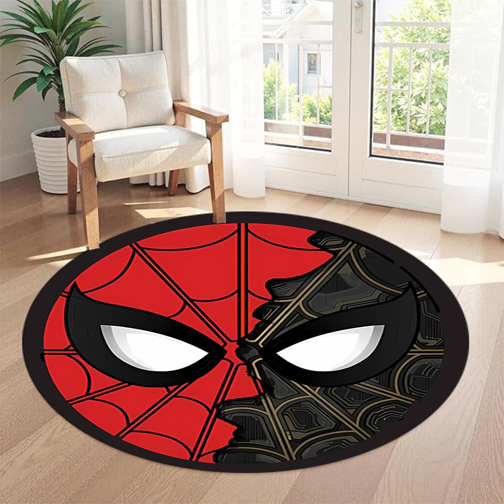 Spider-man Round Floor Mat Design for Dining Room Entryway Decorate room Hallway Antislip Round Carpet Decorate Offices