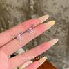 Dopamine Color Zircon Bow Stud Earrings Women's Niche Design Earrings Unique and Beautiful Earrings