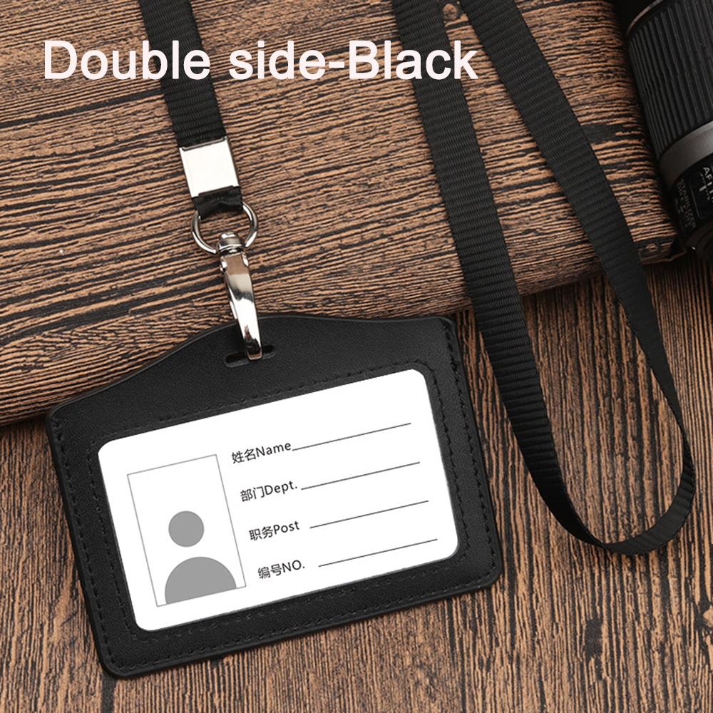 Card Holder Office Business Credit Card Holder With Neck Lanyard Badge Card Case Name ID Card Cover