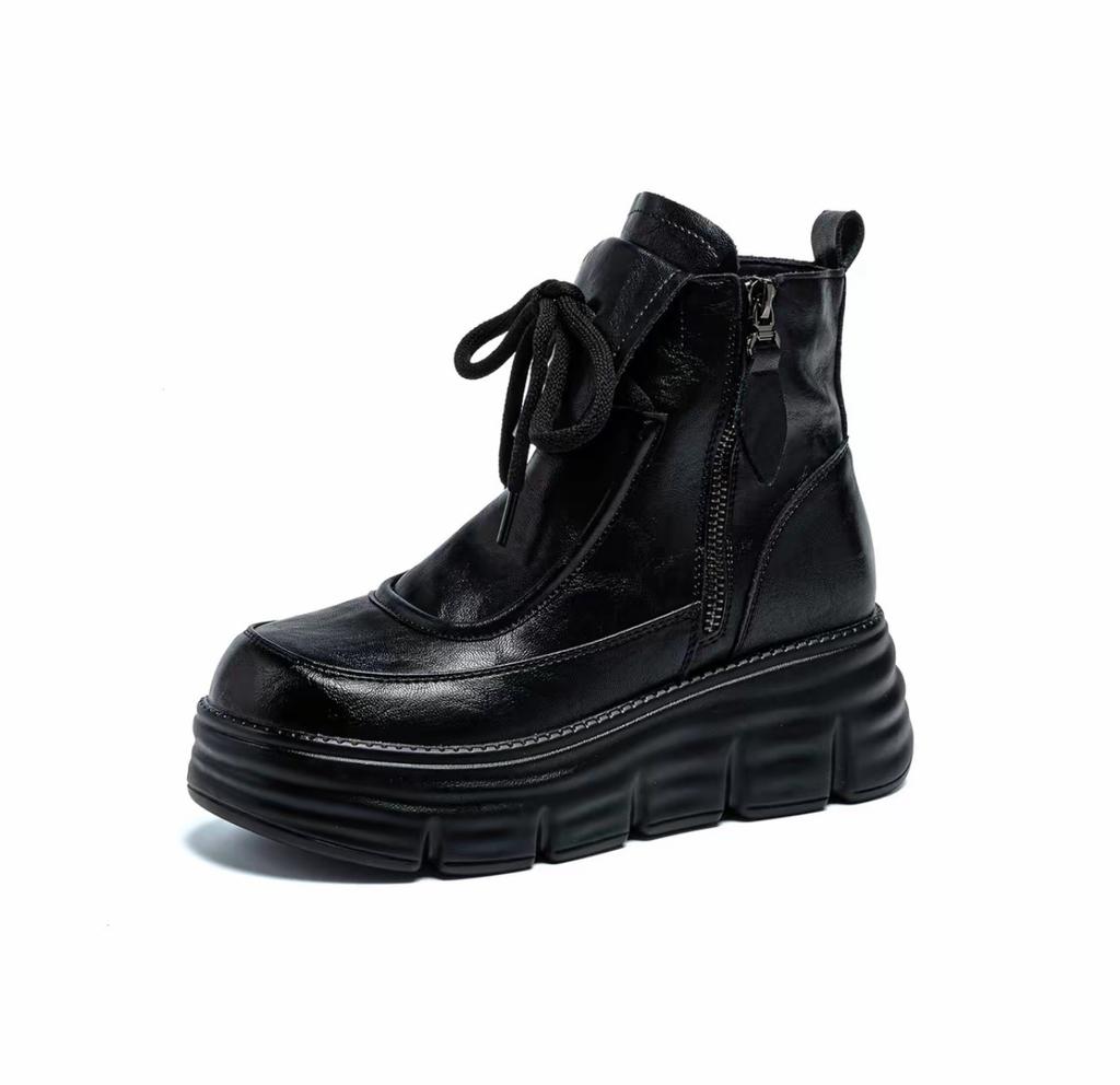Short boots for women 2026 new autumn and winter with plush high top cotton shoes  British style versatile short boots