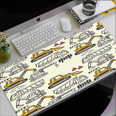 Alfombrilla de Ratón con Tema de Excavadora, Base de Goma Antideslizante, Decoración Multifuncional para Oficina y Hogar, Perfecta para la Personalización del Espacio de Trabajo.