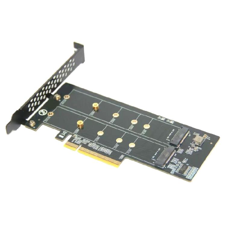 Two M.2 NVME to PCIExpress X8 RAIDs Controller Expansion Solution for Prolonged Computer System Usage