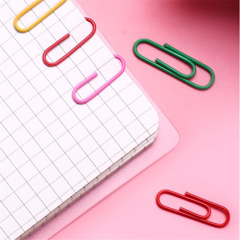 10 Colors Accessories Paper Clips Notebook Memo Pad Filing Bookmark binder Paperclips Student Office Binding Supplies Stationary