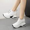 Podzimní a zimní dámské tenisky s platformou, klínkové tenisky, dámská obuv, ležérní dámská obuv, bílá obuv zvyšující výšku