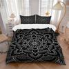 3PCs Mandala Pattern Design Cover Set, Breathable Fabric, Machine Washable (1 Duvet Cover + 2 Pillowcases) (Without Quilt) Yy250911072