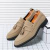 Classic Men's Casual Loafers Driving Shoes Moccasin Fashion Male Comfort Autumn Suede Leather Shoes Men Lazy Tassel Dress Shoes Comfortable Soft Sole