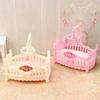 1/12 Dollhouse Simulation Mini Crib Baby Bed Model Bedroom Furniture Accessories For Dolls House Decoration Kids Toys Gift