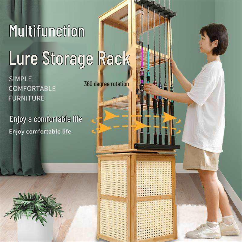 Premium Fishing Rod Display Rack – Home Storage & Organization Solution