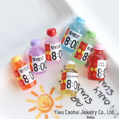 DIY Resin Beverage Bottle Night Light Ornament with Fine Glitter - Mini Transparent Orange Juice Cup