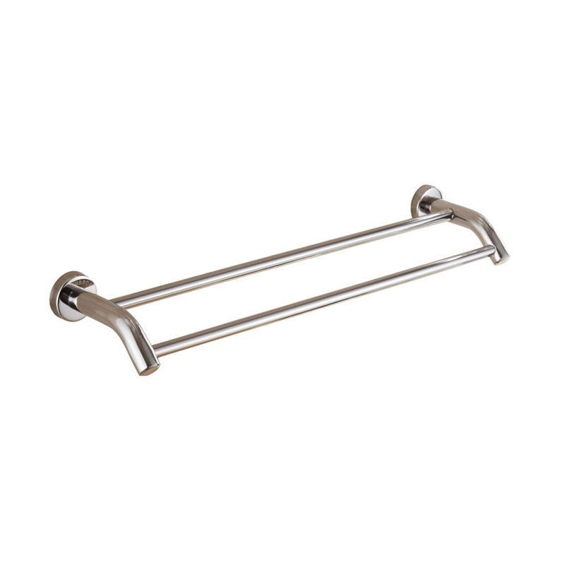 40/50/60cm Portasciugamani Doppio da Parete Binario per Hotel Scaffale da Bagno in Acciaio Inossidabile Porta Asciugamani Bagno Vendita all'Ingrosso