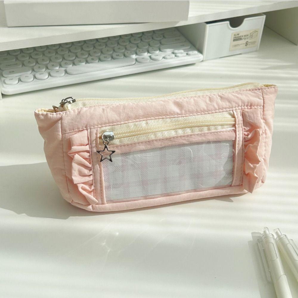 Cute Pencil Case Large Capacity Makeup Bag Trendy Zipper Stationery Pouch  Children