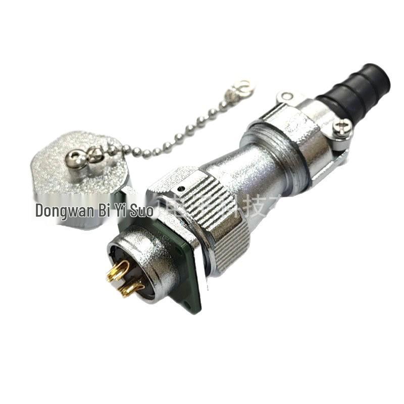 Gold-Plated, 10-Core, Waterproof M16 Aviation Plug with Square Flange Socket (WY16-234579)