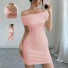 2025 European & American Spring/Summer Backless One-Shoulder Slim-Fit Dress