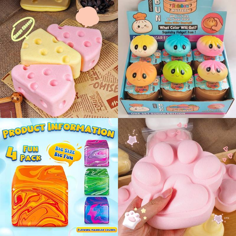 Squishy Soap Peanut Chocolate Stress-Relieving Fidget Toy Soft Relief Anti-Stress Ball Creative DIY Assembly Birthday Gift Present Funny Party Favor