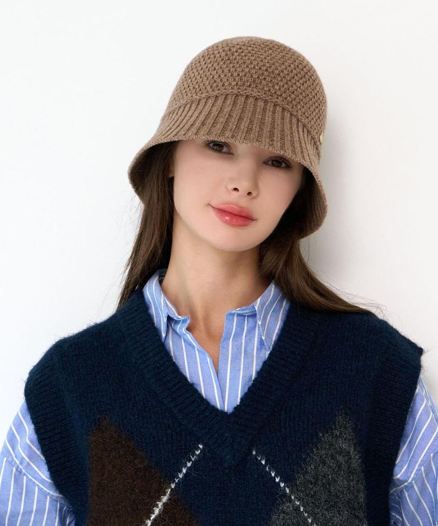 Koipeu Wool Ribbon Knit Hat Cf083Ht091