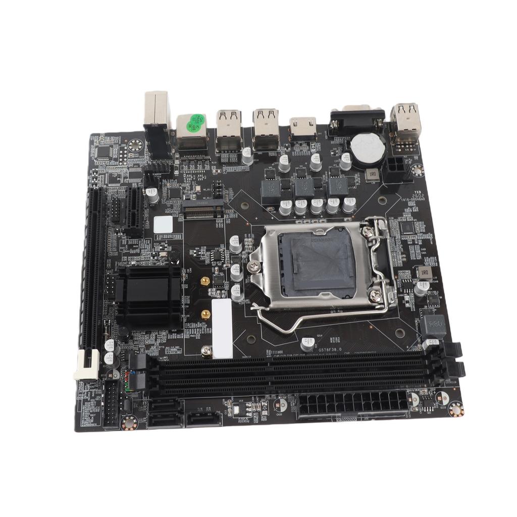 Desktop Motherboard H61 6 USB2.0 DDR3 M.2 NVMe NGFF 100Mbps LAN Micro ATX Motherboard for LGA1155 Socket I3 I5 I7