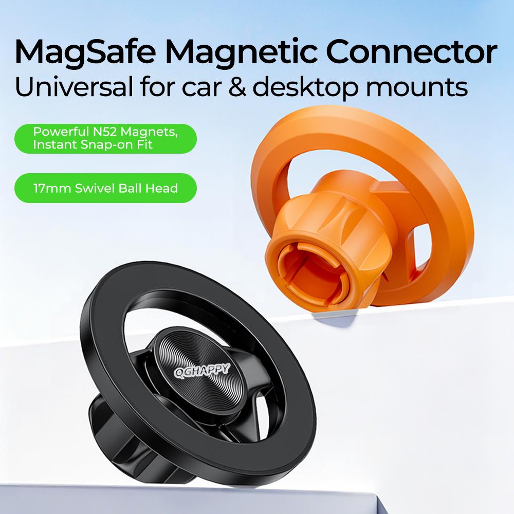 For MagSafe Magnetic Car Phone Holder Accessories Magnet Base for 17mm Ball Head Car Mobile Cellphone Stand Mount GPS Brackets 5