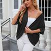 Fashionable Knitted Cardigan Jacket for Women Solid Color Mid Sleeve Spring Summer Casual