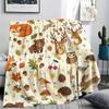1Pc Cute Cartoon Print Flannel Blanket, High quality Comfortable for All Seasons, Home Decor, Warmth and Comfort, Perfect for Christmas Gifts W49