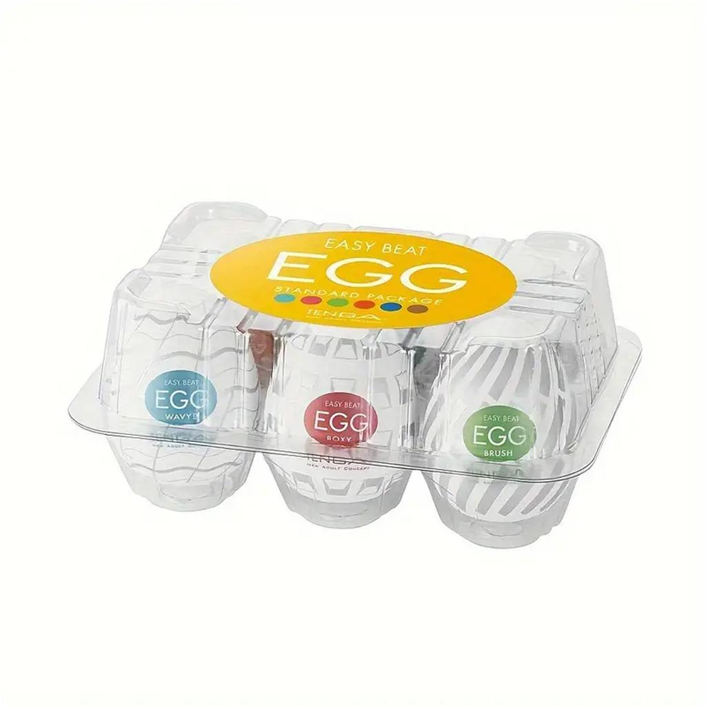 Easy Beat Egg Mini Portable Masturbation Egg Cup Realistic Vagina Male Masturbator Standard Egg Type Various Sets Male Pleasure Massager