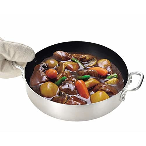 Pearl Metal Tabletop Pot, 20cm, with Glass Lid, Diamond-Coated Interior, HB-4707