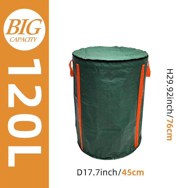 Durable Waterproof Garden Bag with Lid for Leaves, Branches, and Weeds Collection