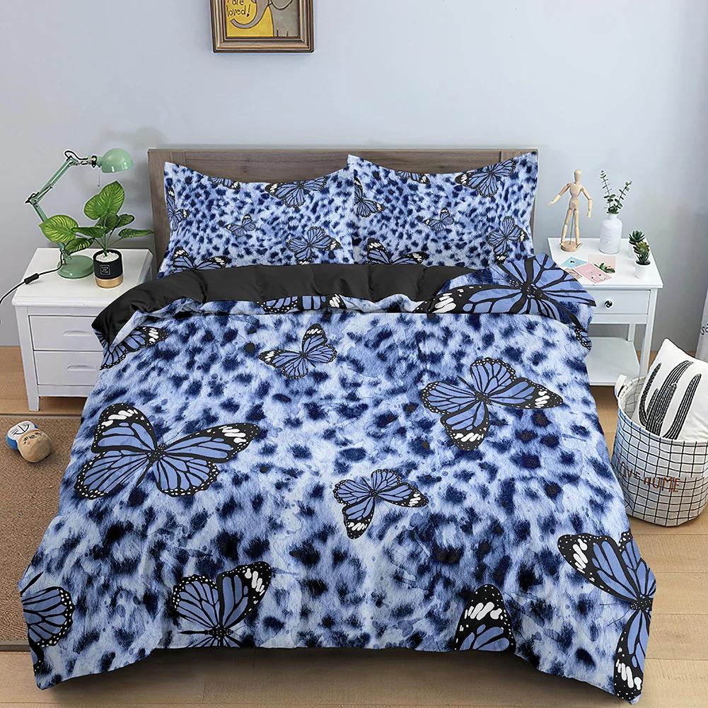 Leopard Pattern Duvet Cover Animals Print Cheetah For Kids Man And Woman Luxury Golden Wildlife Theme Decorations Bedroom Queen