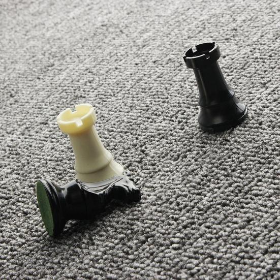 33Pcs 42cm Chess Set Professional Square Board Plastic Hand Carved Board Game Set