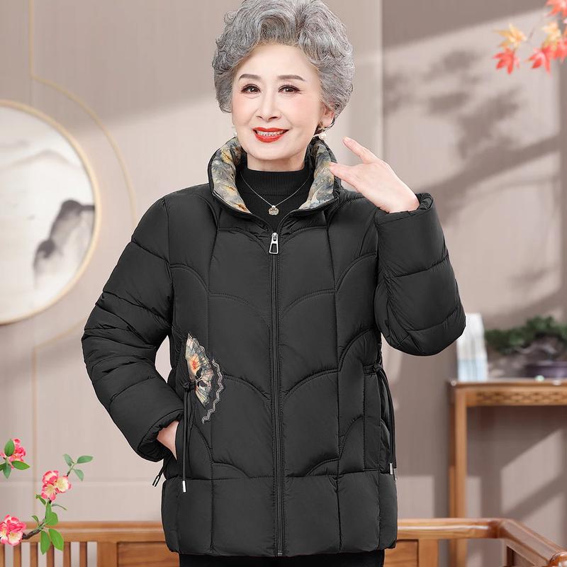 Damska Grubo Ocieplana Kurtka Zimowa dla Seniorów