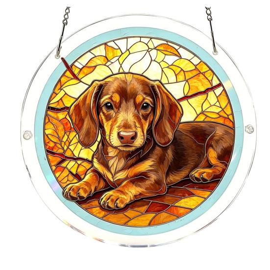 Acrylic Puzzle Suncatcher, Stained Glass Window Hanging Ornaments, DIY Jigsaw Puzzle Sun Catcher Kit for Home, Garden Decor, Gift for Women,