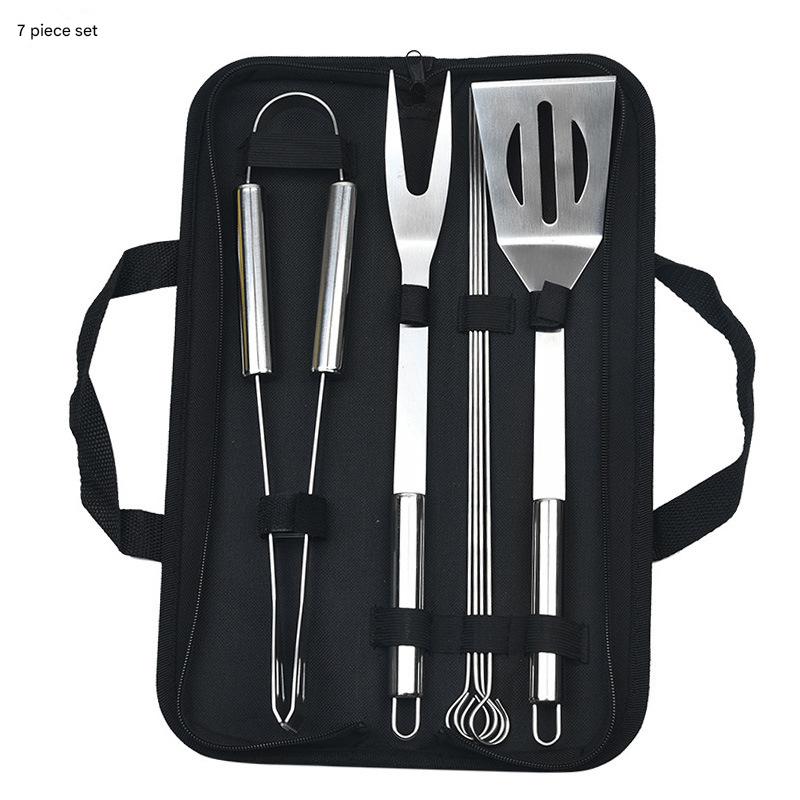 Stainless Steel Grill Set BBQ Combination Tools Set Barbecue Tools Set Outdoor BBQ Set Grill Set Patio BBQ Tools Set Tools for BBQ with Storage Bag