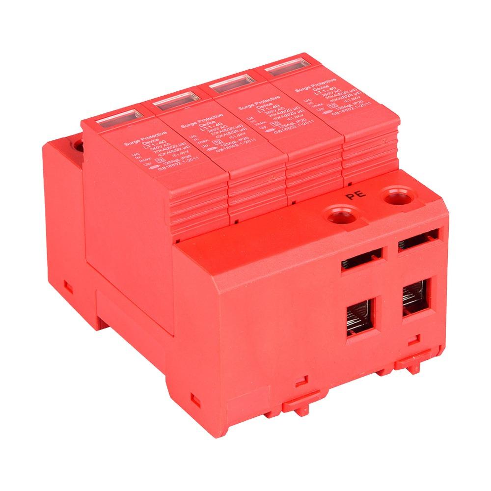 4P House Arrester Device 385V Power Transient Protector Durable Low Voltage Arrester  House