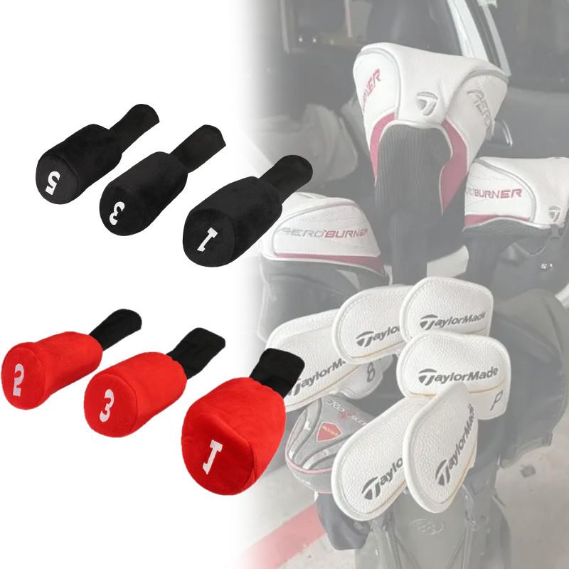 Golf Accessories Club Cotton Head Covers Plush Interior Wooden Club Protection