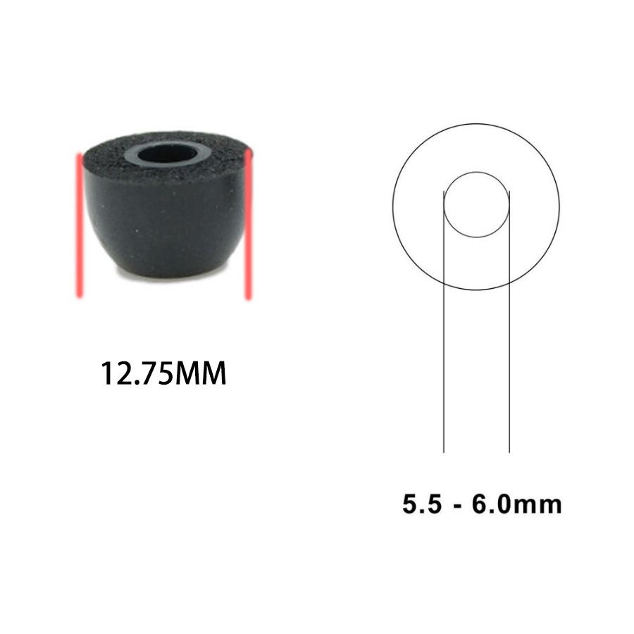 Black Memory Foam Memory Cotton EarBuds Ear Tips For Earphones Headphones 5.5 MM