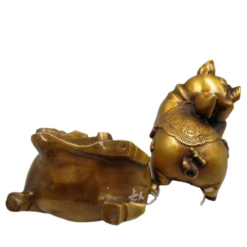Brass Caroline Brown Copper Lucky Twelve Zodiac -To-Pig Crafts Ornaments Living Room Decorations