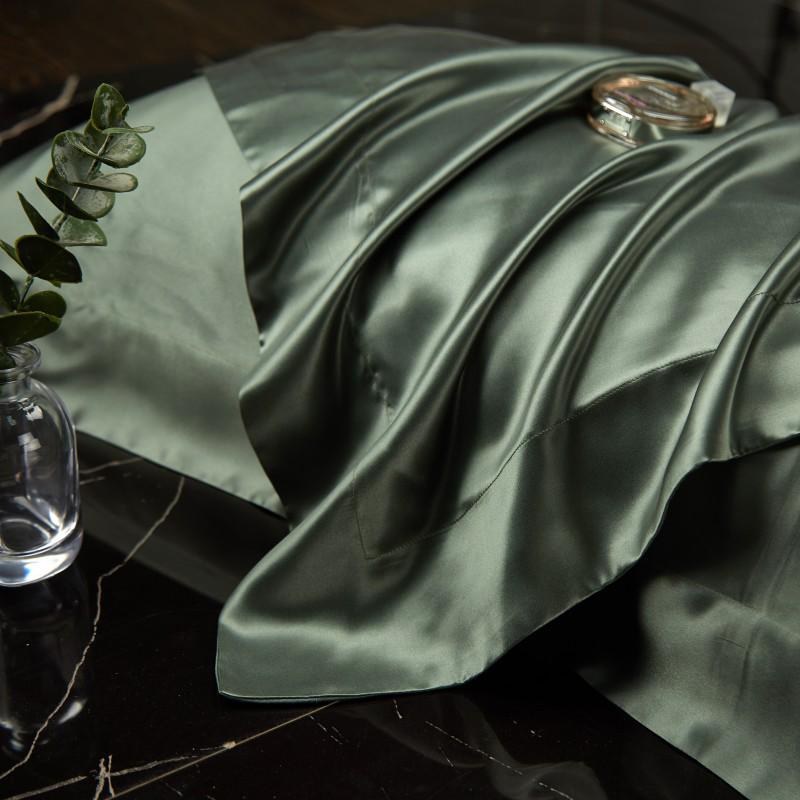 Double-Sided Mulberry Silk Satin Pillowcase - Solid Color