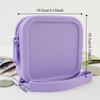 INS Silicone Square Coin Purse Solid Color Earphone Storage Bag Small Item Bag  Gift